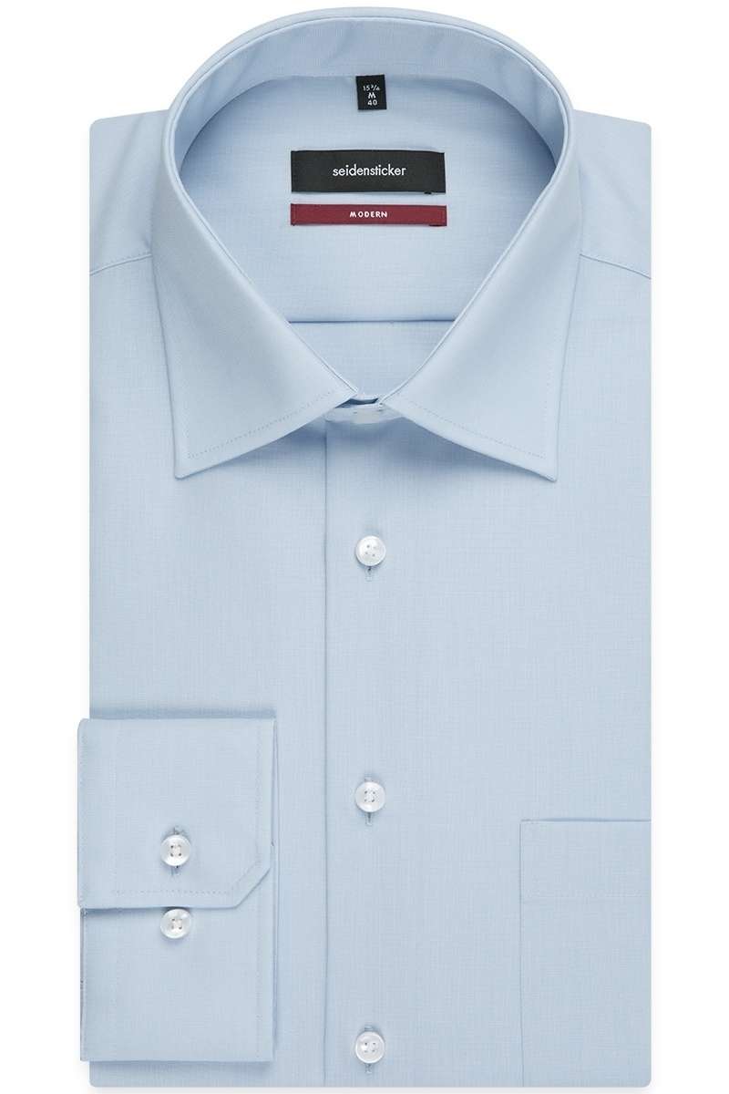Seidensticker Regular Fit Hemd hellblau, Einfarbig
