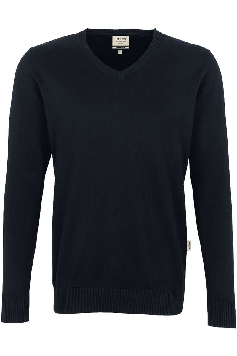HAKRO 143 Regular Fit Pullover schwarz, Einfarbig