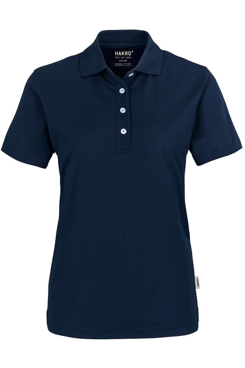 HAKRO 206 Regular Fit Damen Poloshirt nachtblau, Einfarbig