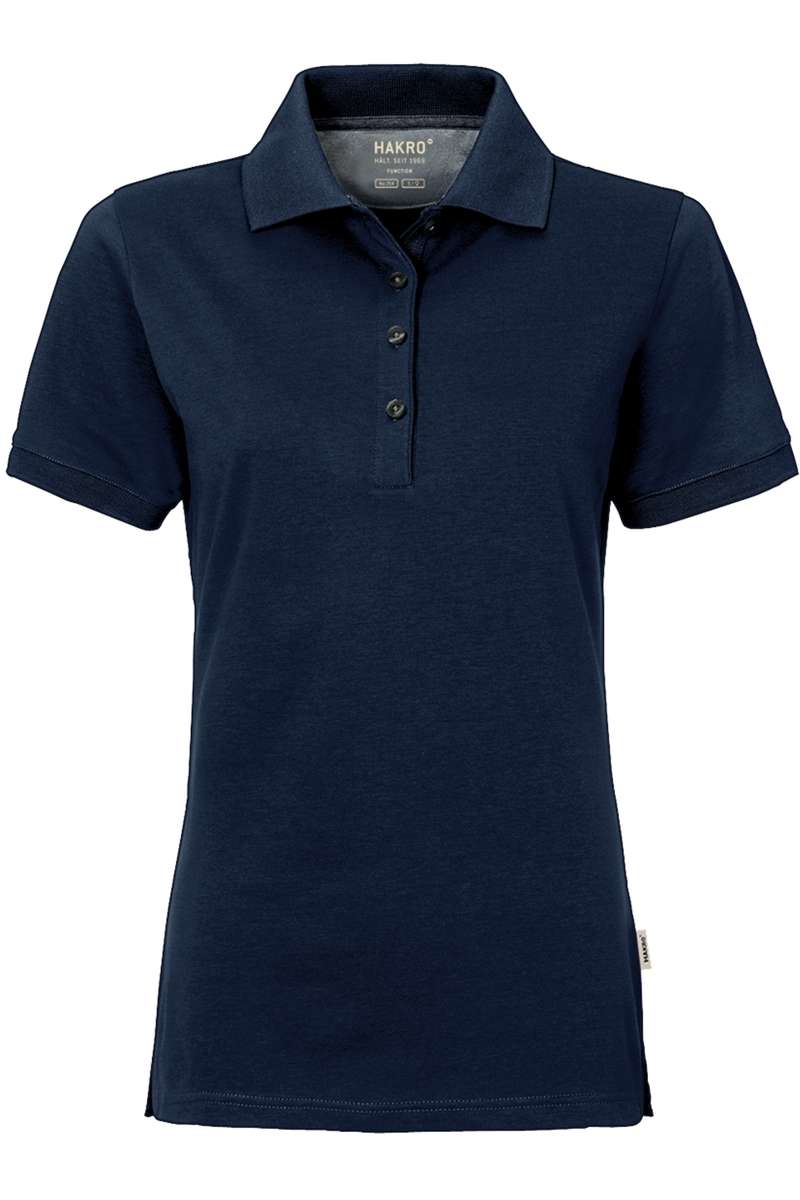 HAKRO 214 Regular Fit Damen Poloshirt nachtblau, Einfarbig