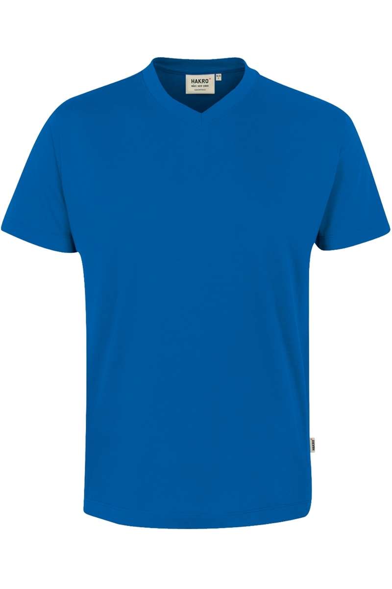 HAKRO Comfort Fit T-Shirt V-Ausschnitt royal, Einfarbig