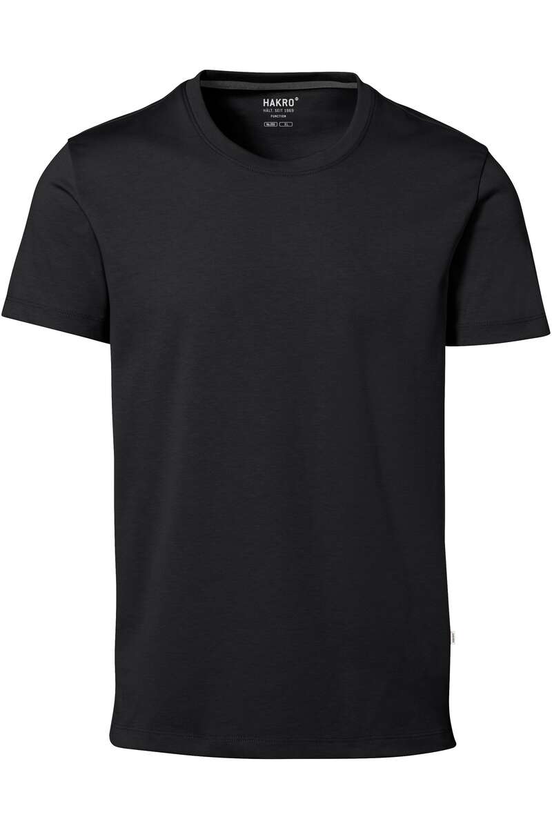 HAKRO 269 Regular Fit T-Shirt Rundhals schwarz, Einfarbig