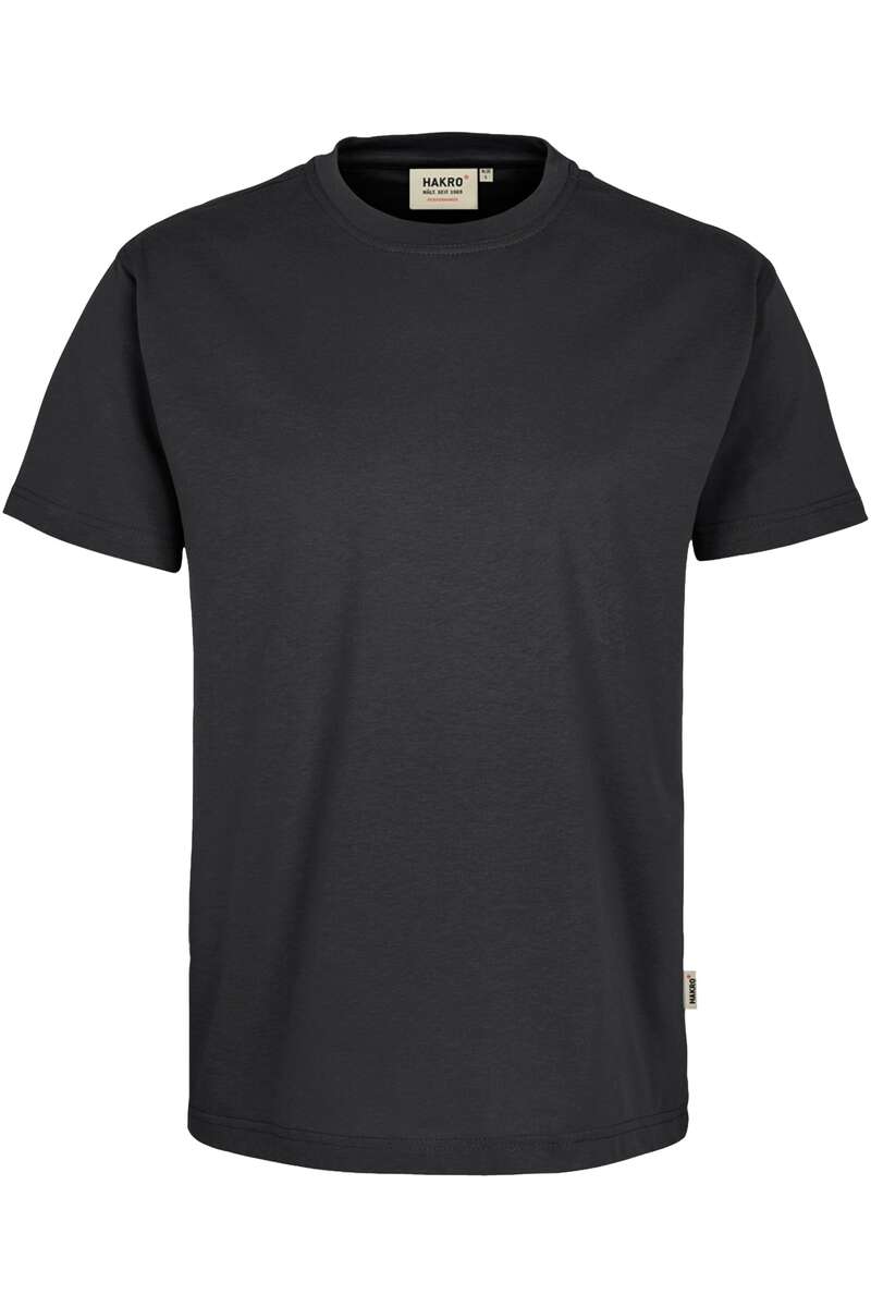 HAKRO 281 Comfort Fit T-Shirt Rundhals karbongrau, Einfarbig