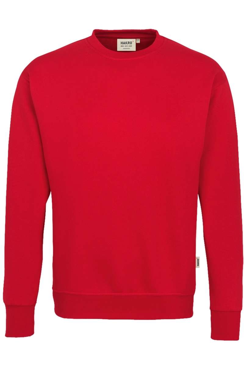 HAKRO 471 Comfort Fit Sweatshirt Rundhals rot, Einfarbig