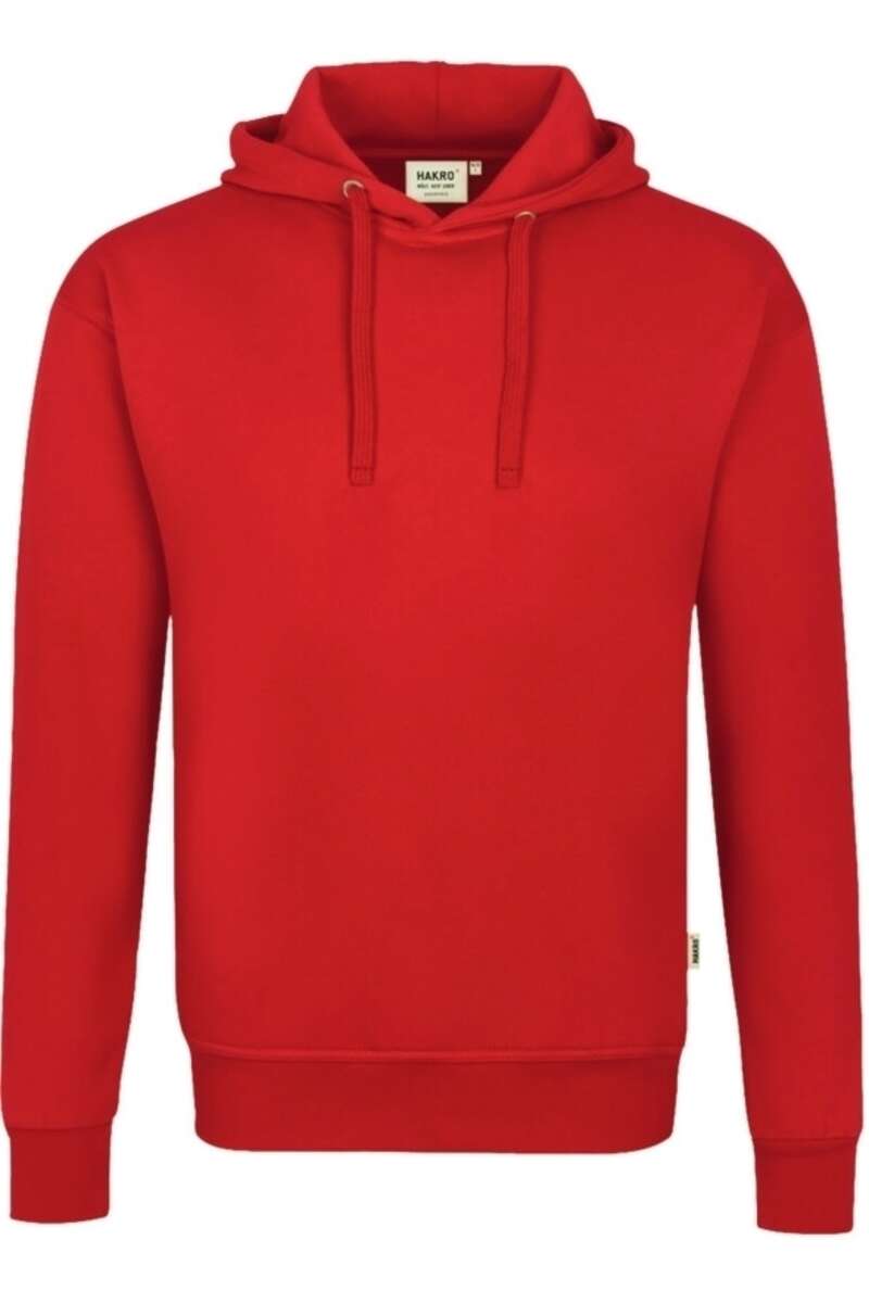 HAKRO Organic Comfort Fit Kapuzen Sweatshirt rot, Einfarbig