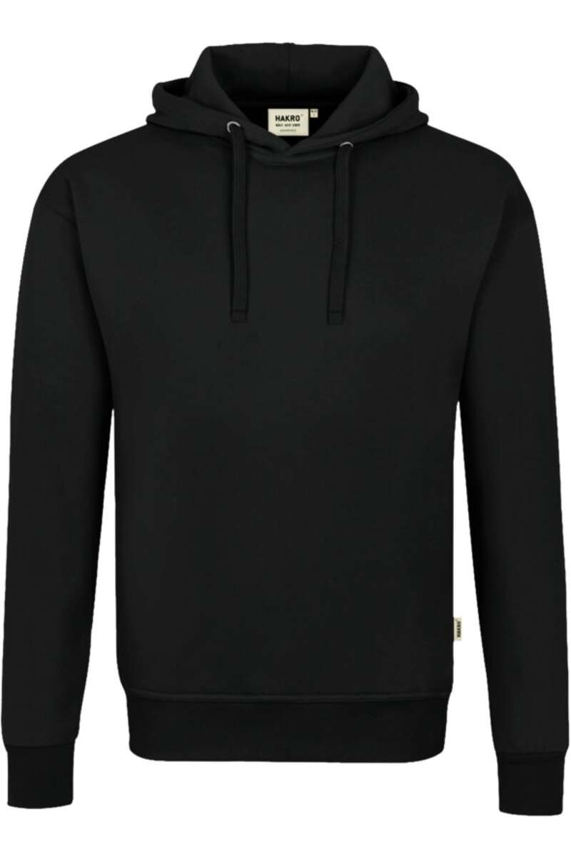 HAKRO Organic Comfort Fit Kapuzen Sweatshirt schwarz, Einfarbig