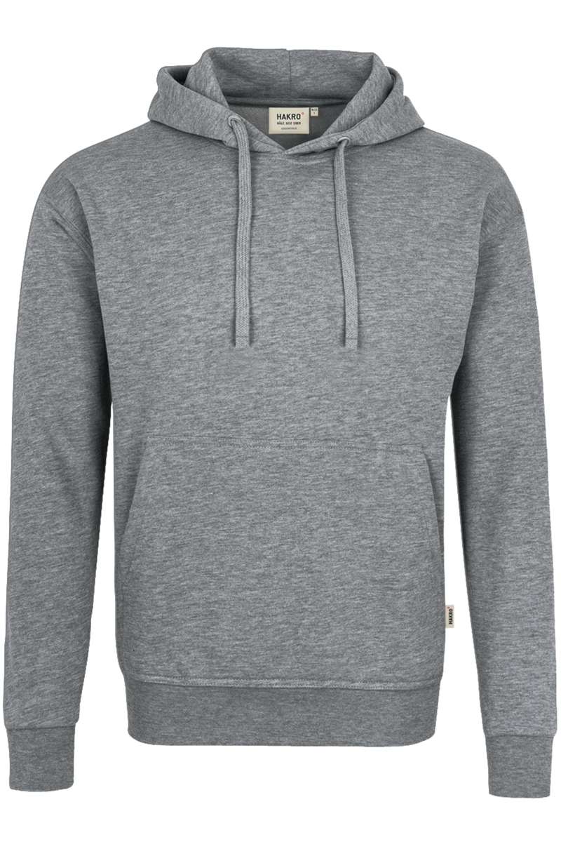 HAKRO 601 Comfort Fit Kapuzen Sweatshirt grau, Meliert