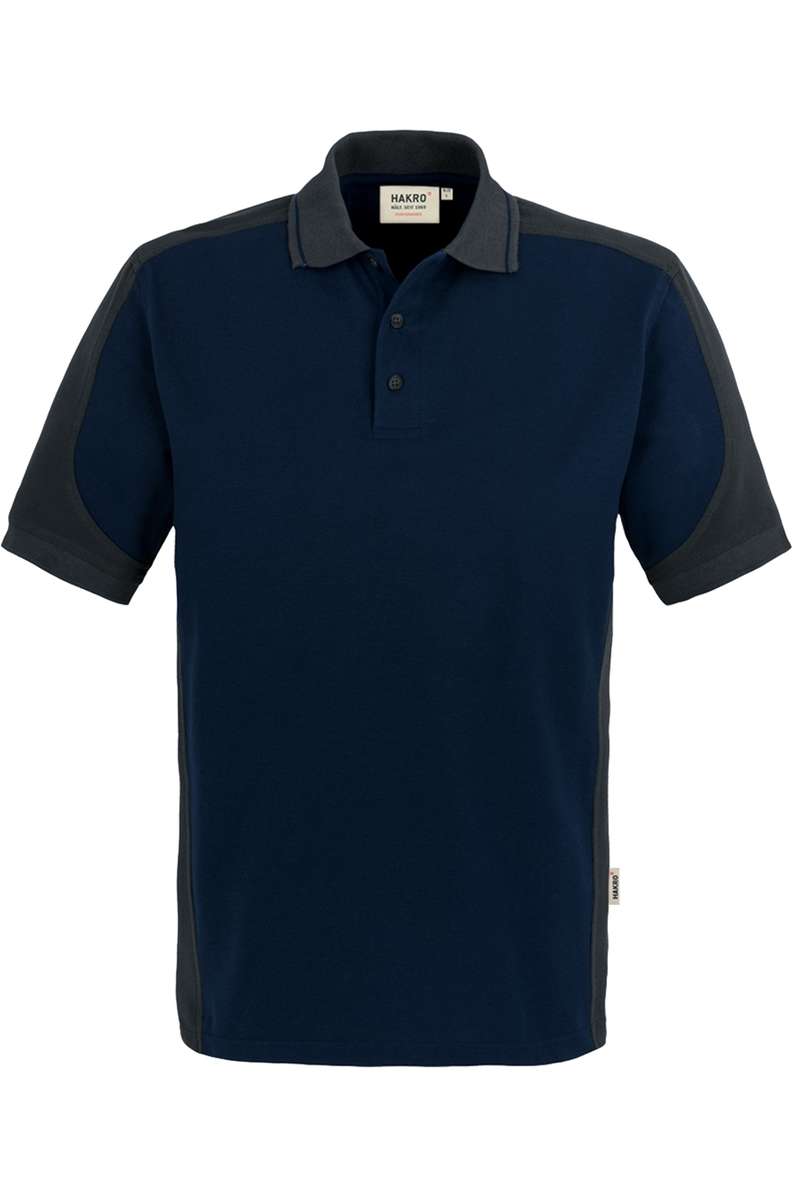 HAKRO 839 Comfort Fit Poloshirt Kurzarm dunkelblau/anthrazit