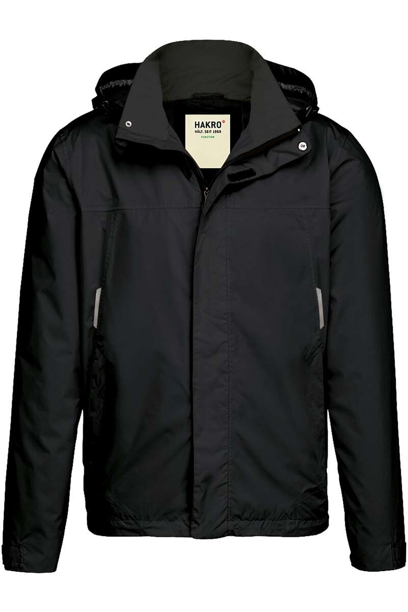 HAKRO 862 Regular Fit Regenjacke schwarz, Einfarbig