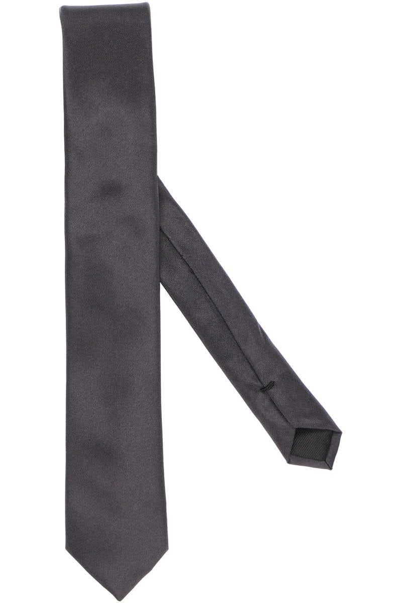 Seidensticker Super Slim Krawatte grau, Einfarbig