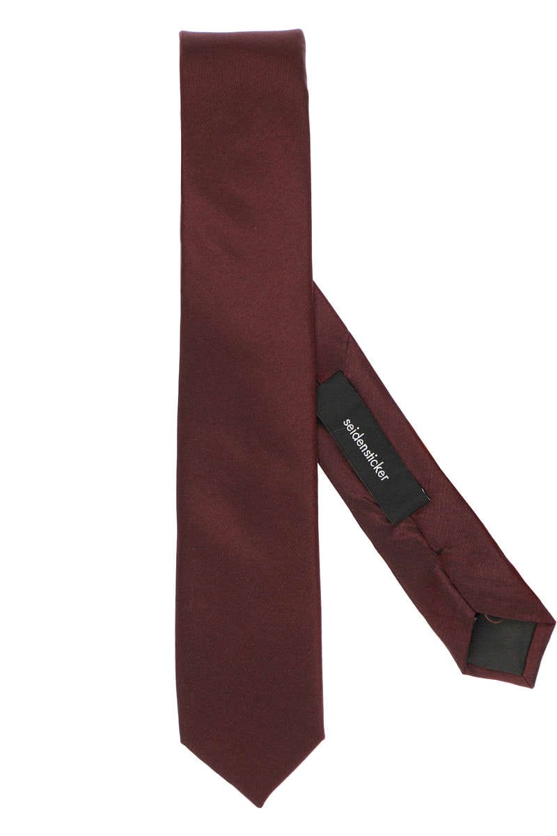 Seidensticker Super Slim Krawatte lila, Einfarbig