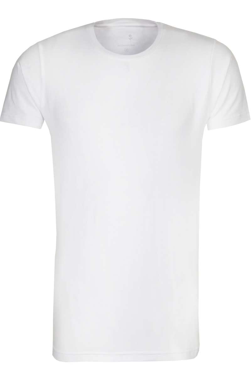 Seidensticker Tailored T-Shirt Rundhals weiss, Einfarbig