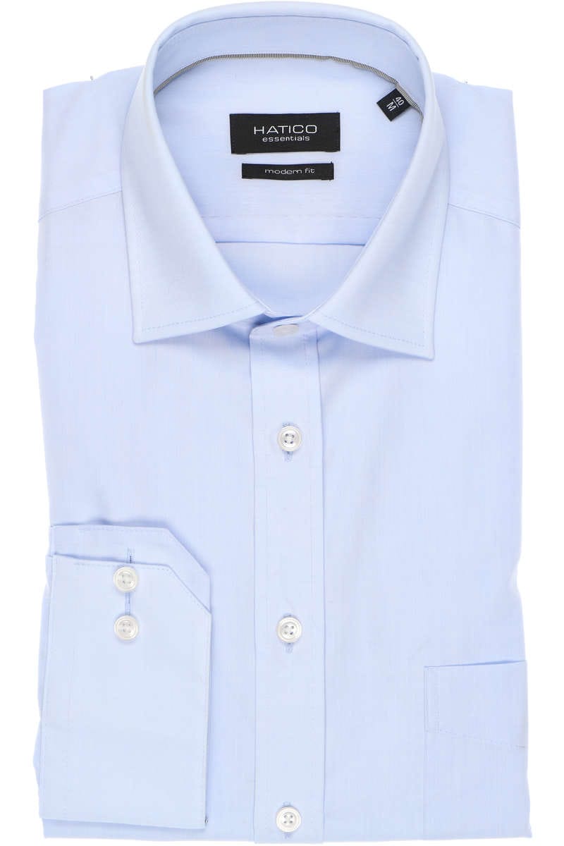 Hatico Modern Fit Hemd hellblau, Einfarbig