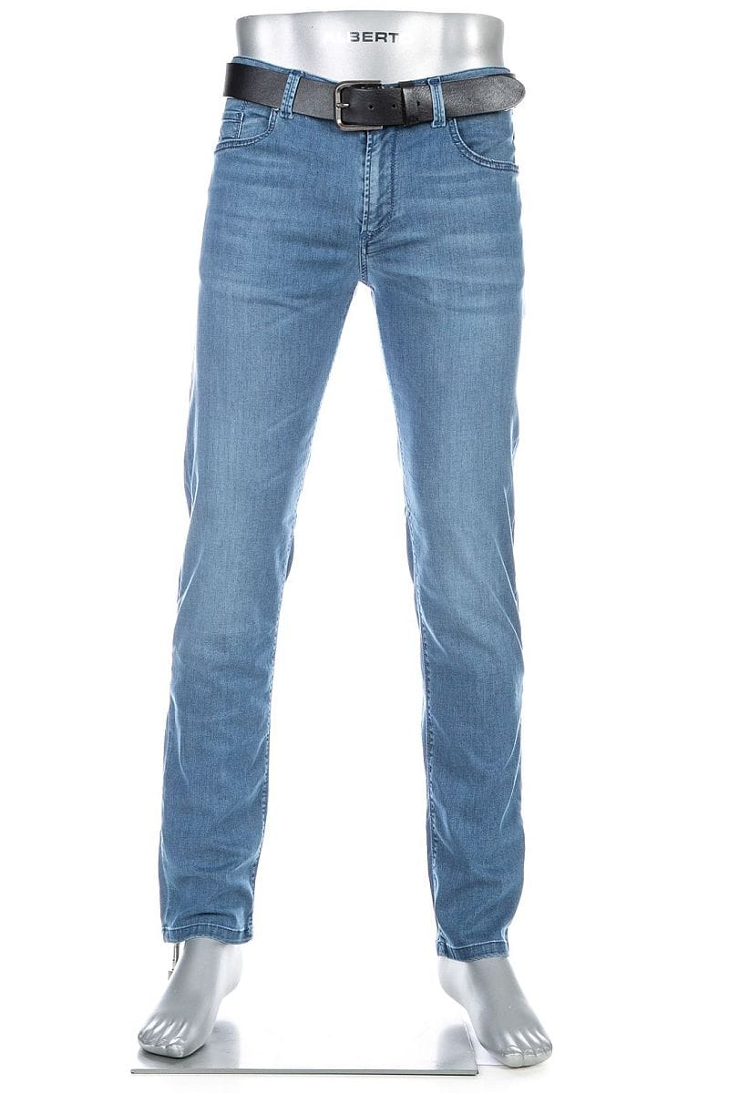 Alberto T400 Regular Fit Jeans blau, Meliert